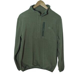 Drake Waterfowl Mens Fleece Jacket Size L Green Logo Gorpcore Sporty Outdoor